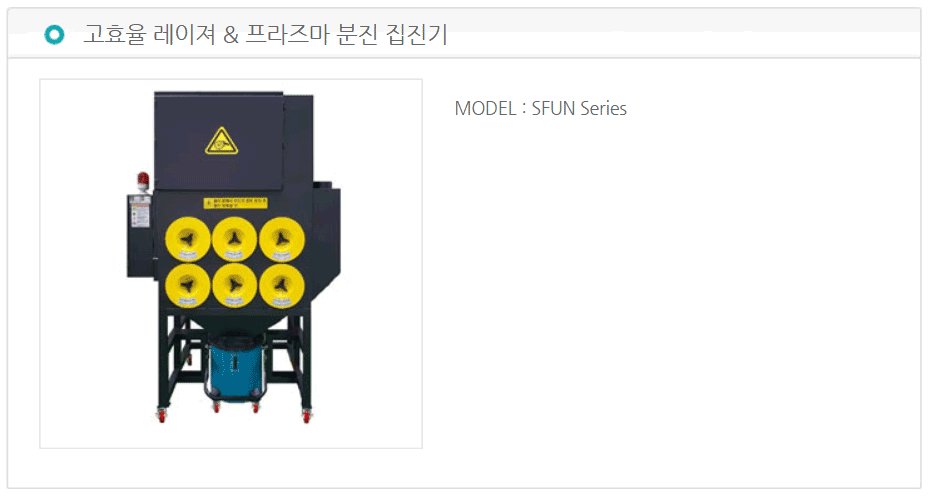 고효율 레이져 분진 집진기