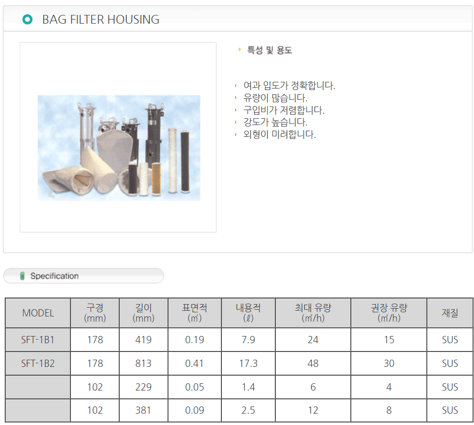 BAG FILTER HOUSING