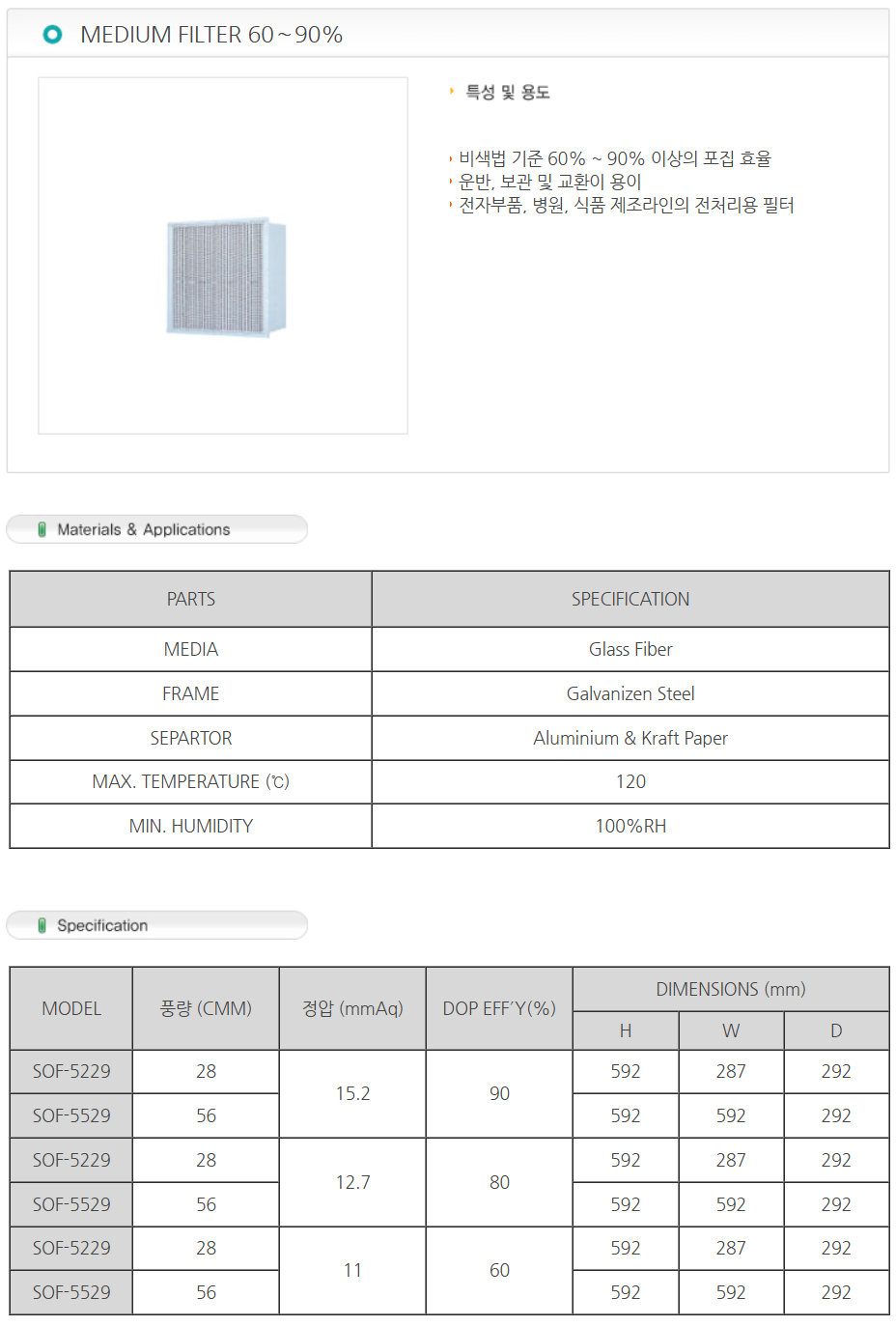 MEDIUM FILTER 60∼90%
