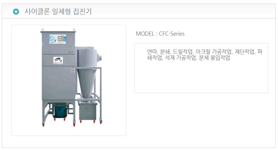 사이클론 일체형 집진기
